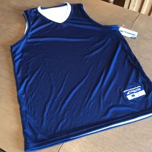 CHAMPRO Reversible Blue & White Basketball Jersey